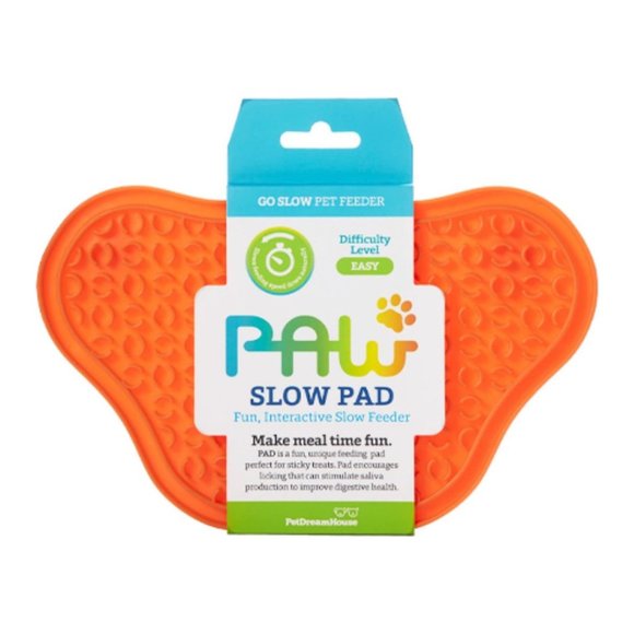 Pet Dream House Lick Paw Pad & Slow Feeder for Dogs - Orange, NWT - Picture 1 of 9
